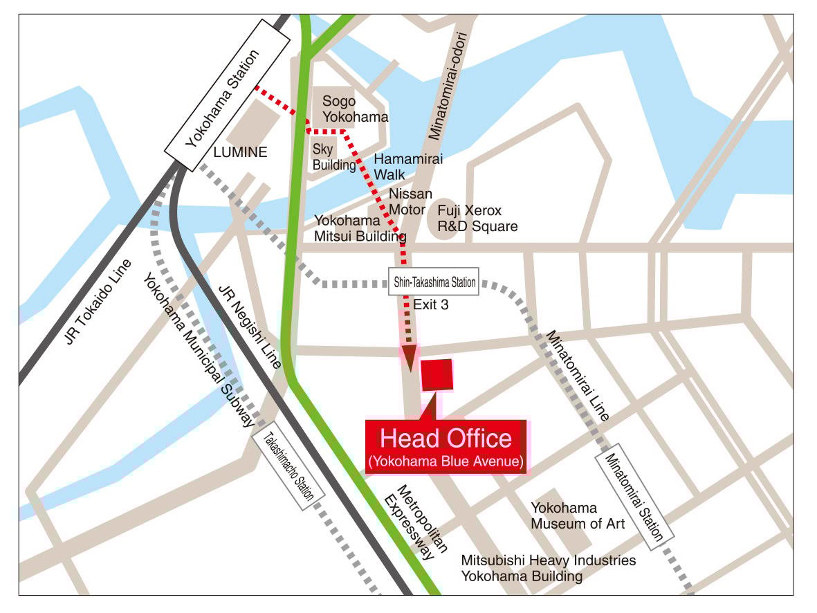 Map(Yokohama Head Office)